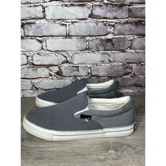New Republic Grey Canvas Fabric Slip On Cork Sole Shoes Men’s Sz 11.5M US/44.5EU - Picture 1 of 16